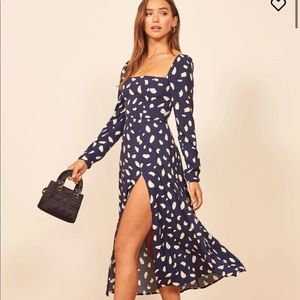 Reformation sigmund dress in “splatter”